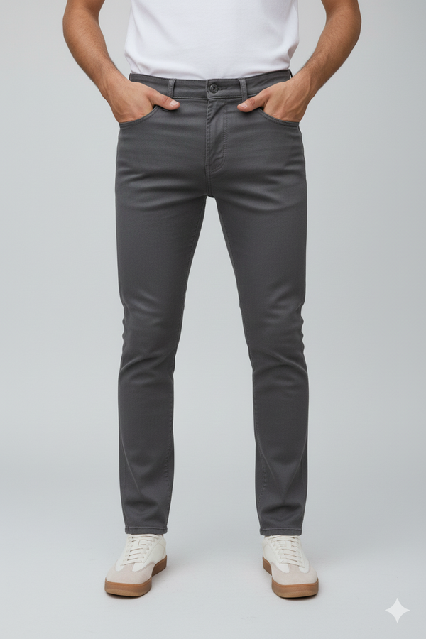 Dark Grey Straight Fit